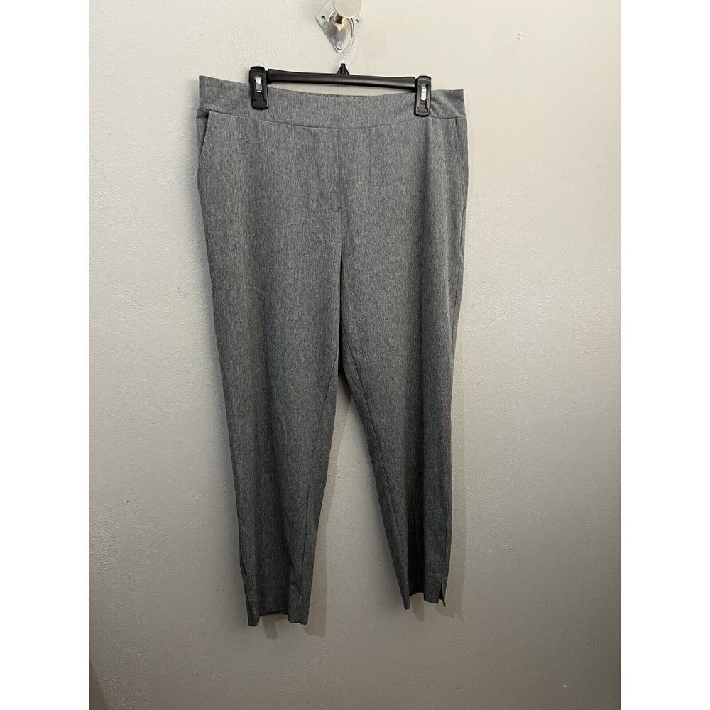 Calvin Klein Pull on Pants Women Large Gray Lightweight With Pockets